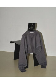 Cropped Sweat Pullover -CHARCOAL GRAY（12410603） Todayful(トゥデイフル)
