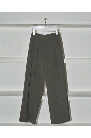 【ご予約会開催中】Doubletuck Smooth Trousers -CHARCOAL GRAY (12420704) Todayful(トゥデイフル)
