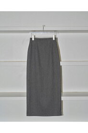 【ご予約会開催中】Stripe Pencil Skirt -DARK GRAY (12420801) Todayful(トゥデイフル)