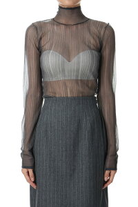 Sheer Randomrib Knit -GRAY (12420513) Todayful(�g�D�f�C�t��)