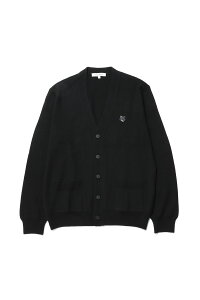 BOLD FOX HEAD PATCH REGULAR CARDIGAN - BLACK(MM00509KT1036) Maison Kitsune -Men-(���]���L�c�l)
