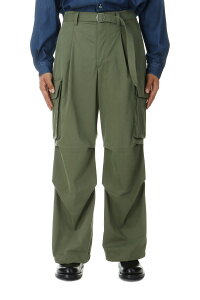 PARACHUTE BELTED PANTS - OLIVE (AODFPT310OL) ANOTHER OFFICE(�A�i�U�[�E�I�t�B�X)