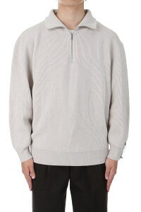 VOLUME HALF ZIP-UP KNIT - IVORY (AOEFKN006IV) ANOTHER OFFICE(�A�i�U�[�E�I�t�B�X)