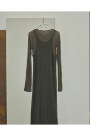 【受注会開催中】【P5倍】Layered Sheer Dress -CHARCOAL GRAY (12420315) Todayful(トゥデイフル)