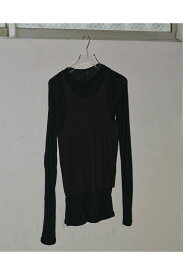 【受注会開催中】【P5倍】Layered Sheer Long T-shirts -BLACK (12420610) Todayful(トゥデイフル)