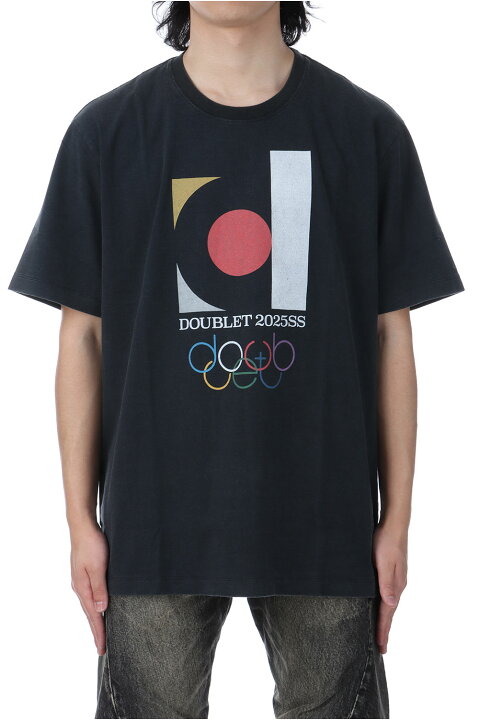 楽天市場】DOUBLET2025SS LOGO T-SHIRT - BLACK (25SS46CS383) doublet 