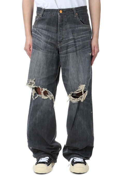 楽天市場】【P10倍】Denim Wide Pants - GRAY (G14PT036) KAMIYA 