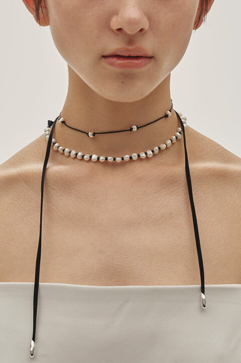 楽天市場】Pearl Ribbon Choker - BLACK (12510909) Todayful(トゥデイ 