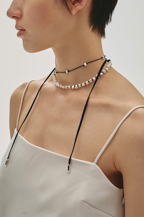 楽天市場】Pearl Ribbon Choker - BLACK (12510909) Todayful(トゥデイ 