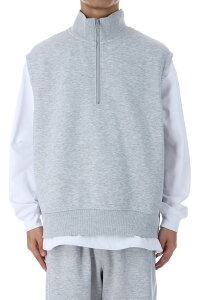 �yP10�{�zTECH SWEAT ZIP VEST PULLOVER - HEATHER GRAY (BE-55025W) DAIWA PIER39(�_�C�� �s�A39)