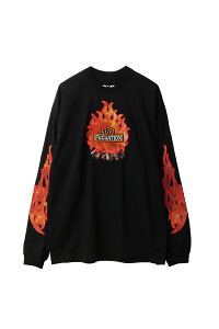 �yP10�{�z1/F FLUCTUATION LENTICULAR L/S T-SHIRT - BLACK (25AW46CS409) doublet(�_�u���b�g)