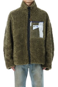HEMP FAUX FUR ZIP-UP JACKET - KHAKI (25AW10BL231) doublet(�_�u���b�g)