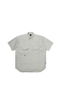 TECH FISHING SHIRT S/S SUMMER PLAID - LT.GRAY (BE-70026) DAIWA PIER39(�_�C�� �s�A39)