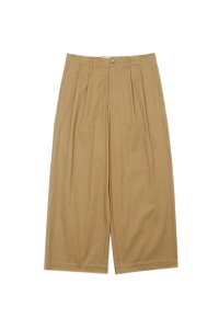 2TUCK WIDE CHINO TROUSERS - CAMEL (253-60502) Universal Products(���j�o�[�T���v���_�N�c)