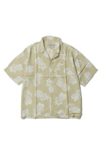 Pineapple Patterned Aloha Shirt - L.YELLOW (RN30389014) Remi Relief(���~�����[�t)