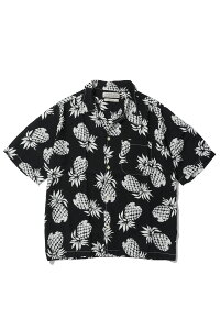 Pineapple Patterned Aloha Shirt - BLACK (RN30389014) Remi Relief(���~�����[�t)