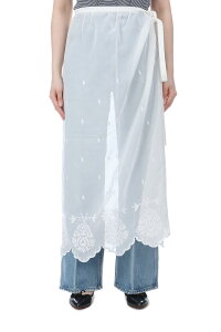 �yP10�{�zLACE APRON SKIRT - 01 WHITE (26SMSSK03) Shinzone(�V���]�[��)