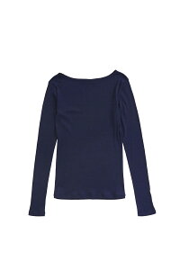 SHEER RIB LONG SLEEVE TEE - 85 NAVY (26SMSCU07) Shinzone(�V���]�[��)