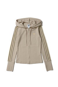 HOODED TREFOIL ZIP TOP - STONE KHAKI (RC2605OW011) adidas Originals -Women-(�A�f�B�_�X�I���W�i���X)