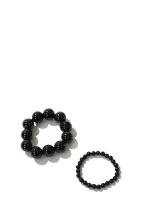 2set Orb Stone Ring -BLACK (12610908) Todayful(�g�D�f�C�t��)