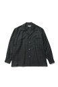Wool Plaid Open Collar Shirt - CHARCOAL (KS26FSH08) Kaptain Sunshine(キャプテンサンシャイン)