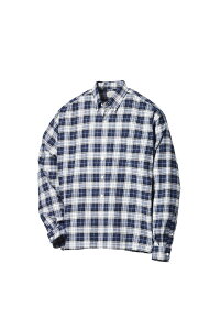 BOX Plaid BD Shirts - Navy / White (SD26F-SH04) SEDAN ALL PURPOSE(�Z�_�� �I�[�� �p�[�p�X)
