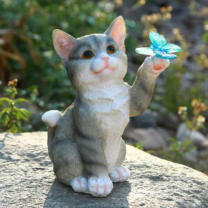 ソーラーライト LED 子猫 屋外ガーデン デコレーションライト イルミネーションライト ソーラーパネル付き 環境にやさしい 省エネ 防水 庭園 芝生 車道 歩道 パーティー クリスマス ハロウィ