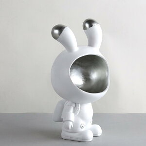 【2023新版】皿を上げるウサギ 置物 キー収納 鍵置き 小物収納 卓上置物 収納トレイ 動物像 彫刻装飾 玄関 ペットサイトテープル 置物 キー収納トレイ お皿 サービングトレイ 化粧卓 口紅ス