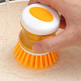 【マラソン限定 クーポン発行中】2個入り キッチン ブラシ 洗剤が出てくる 抗菌 キッチンブラシ 洗剤入りブラシ 食器洗い シンク 台所 キッチン ブラシ クリーニングブラシ キッチン掃除 泡もち 手間いらず 色はランダム発送