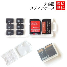 大容量 メディアケース SD microSDカード メモリースティック PRO Duo 収納 メモリーカードケース クリアケース