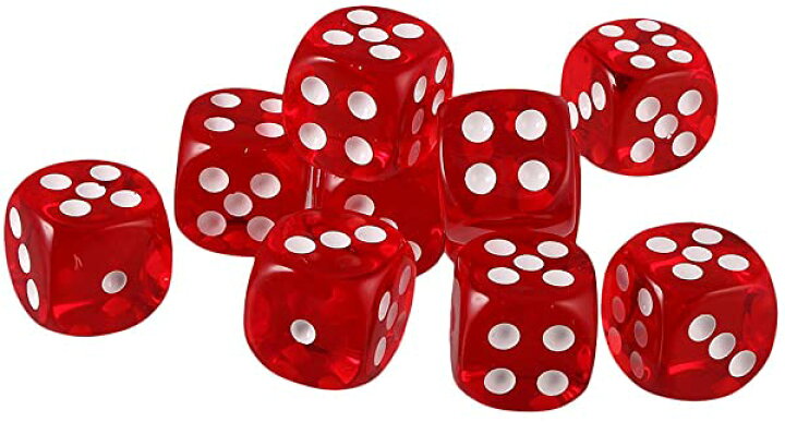 楽天市場 サイコロ ダイス 10個セット Trpgゲーム アクリル おもちゃ 六面ダイス D6 ダイス サイコロ 赤 Deer Shop