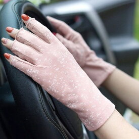 UV カット 手袋 レディース 夏 運転 ショート 滑り止め 指なし スマホ対応 紫外線対策 グッズ 通気 薄手 かわいい おしゃれ 夏用 指切り 日焼け防止 送料無料