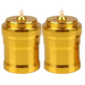 ゴールド オイルランプ 2個セット ミニ キャンプ アウトドア 便利 アイテム キャンドルランタン 卓上ランプ コンパクト 持ち運び 携帯