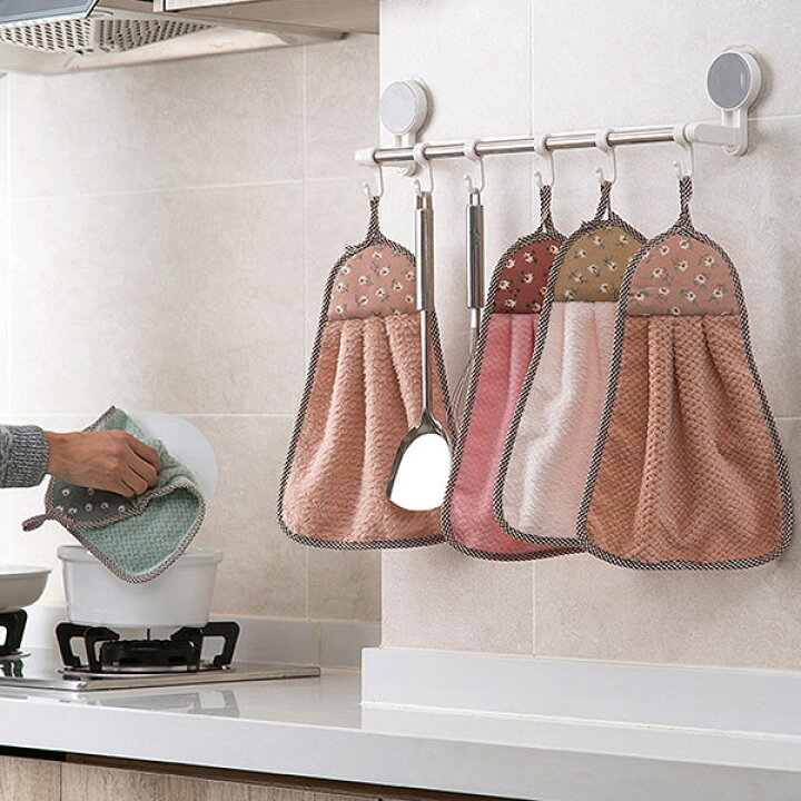 楽天市場 セット ループ付きタオル キッチンタオル ハンドタオル 手拭きタオル 手拭き キッチン おしゃれ 4枚組 Deer Shop