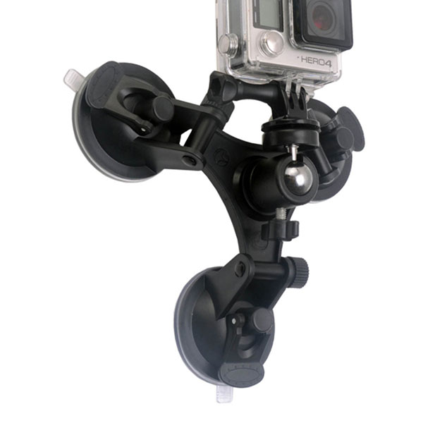 GoPro ゴープロ カメラマウント 吸盤式 カメラスタンド デジカメ 吸盤スタンド 売り出し 4ネジ 車載カメラ 1 吸着 ☆最安値に挑戦 送料無料