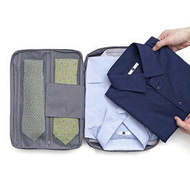 シャツケース ワイシャツケース ネクタイ 収納 ケース しわ防止 出張 旅行 型崩れ防止 ガーメントバッグ 収納ポーチ トラベ