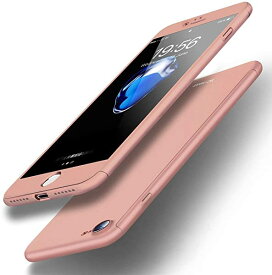 iPhone SE ケース 第2世代 iPhone8 ケース 360度フルカバー 全面保護 強化ガラスフィルム おしゃれ 高級感 薄型 Qi充電対応 衝撃...