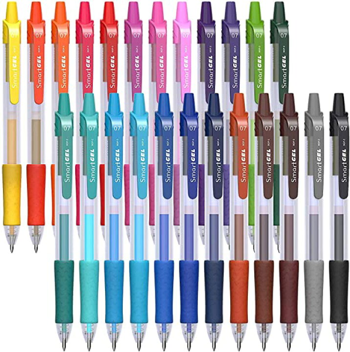 楽天市場 ジェルボールペン ノック式 24色 0 7mm カラーボールペン ゲルインク 手帳 ノート カレンダー メモ取り スケッチ 落書き 絵描き Deer Shop