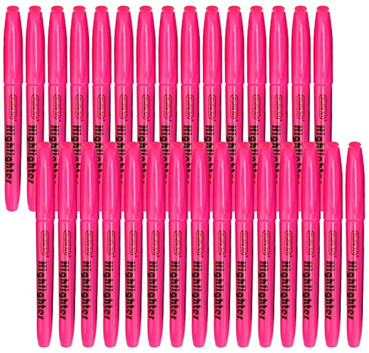 楽天市場 蛍光ペン ピンク 30本セット 桃色 蛍光マーカー 速乾 大容量 チゼルチップ 教科書 ノート 文書 カレンダー 手帳にマーキング ア Deer Shop