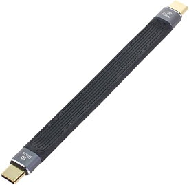 Type-C USB-C オス-オス USB 3.1 10Gbps フラットスリム FPC データケーブル ノートパソコン&スマホ用 13cm 送料無料