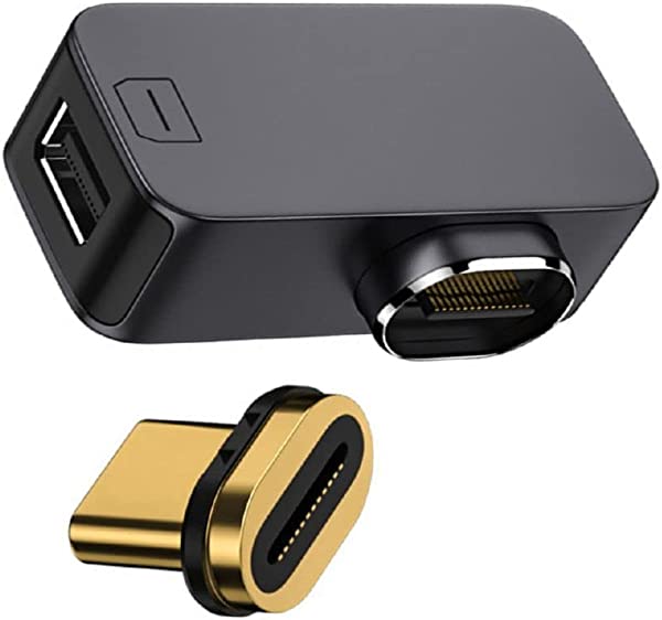 マグネット 角度付きタイプ USB-C Type C Mini DP Displayport モニター 変換 コンバーター アダプター 4K 2K 60hz スマホノートパソコン用 送料無料