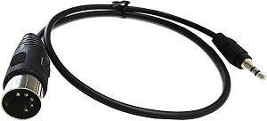 5�s��Din����3.5mm�i1 / 8in�jTRS 0.5 M / 1.6 ft 5 - Pin DIN�v���O�I�Xto 3.5 MM 1 / 8�C���`TRS�I�X�W���b�N�X�e���I�v���O�R���o�[�^�P�[�u���I�[�f�B�I�P�[�u�� (0.5 DIN M-3.5 M) ��������