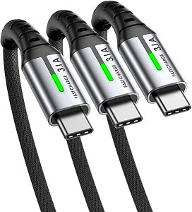 USB C P[u (3{Zbg 0.5m+2m+2m) USB-C & USB-A QC Ή 3.1A }[d ϋv f[^] ϋviC҂ ^CvC USB-C [dP[u MacBook Air Pro iPad Pro Mini Xiaomi Samsung Galaxy Sony Google Pixel