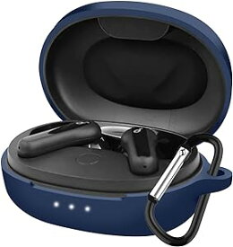 【2023新モデル】 Anker Soundcore Life P2 mini ケース シリコン ソフト 装填と充電が同時に可能 耐衝撃 防水 防塵 紛失防止 カラビナ付き（ブルー） 送料無料