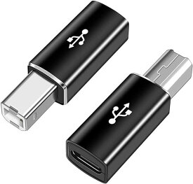 Type-C から Type-B MIDI 変換 USB C USB B変換アダプタ USB2.0 標準転送レート480Mbps MIDI変換アダプタ 変換プラグ 変換アダプタCtoB CtoMIDIブラック（2件） 送料無料