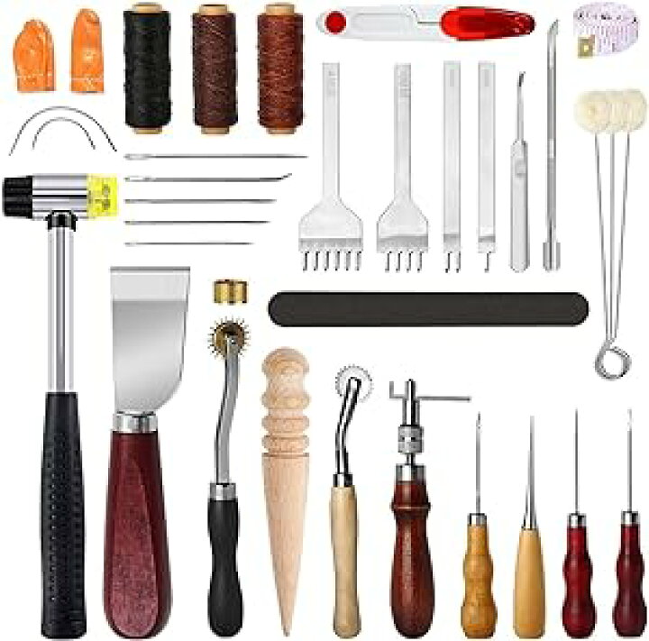楽天市場】レザークラフトキット 革工具セット 初心者 練習 工具 