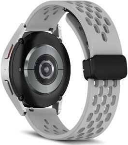 Galaxy Watch FE 40mm / Galaxy Watch 7/6/5/4 40mm 44mm / Galaxy Watch 6 Classic 43mm 47mm �����p�o���h 20mm �o���h �V���R�� �}�O�l�b�g�t�� �X�|�[�c �ւ��o���h �����x���g �\�t�g ���C�g�O���[
