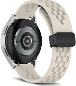 Galaxy Watch FE 40mm / Galaxy Watch 7/6/5/4 40mm 44mm / Galaxy Watch 6 Classic 43mm 47mm �����p�o���h 20mm �o���h �V���R�� �}�O�l�b�g�t�� �X�|�[�c �ւ��o���h �����x���g �\�t�g (�X�^�[���C�g)