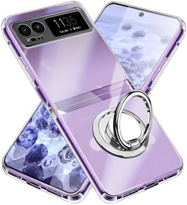 Moto Razr 40 �P�[�X Moto Razr 40s �P�[�X �N���A �����O�t�� TPU ���g���[�� razr40 / razr40s �J�o�[ ��p ���΂ݖh�~ �ϏՌ� ���^ �P�[�X �ԍڃz���_�[�Ή� ����~�� �����h�~