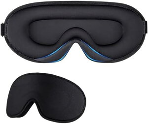 アイマスク 睡眠用 3D 遮光設計 男女兼用 圧迫感なし 通気 軽量 柔軟 睡眠 旅行 出張 昼寝 最適 1個入り(ブラック)